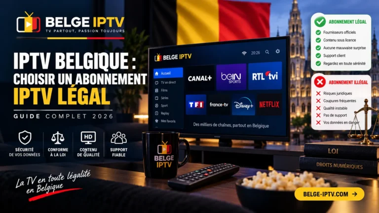 IPTV Belgique : choisir un abonnement IPTV légal